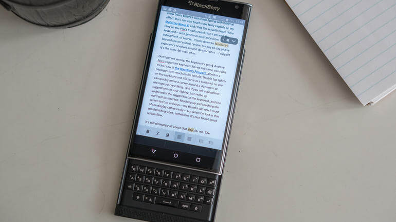 BlackBerry Priv Full Specifications, Features, Price and Release Date