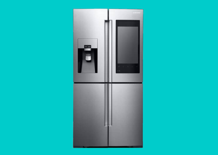 Samsung Family Hub Refrigerator with 21.5-inch Screen and Camera Inside